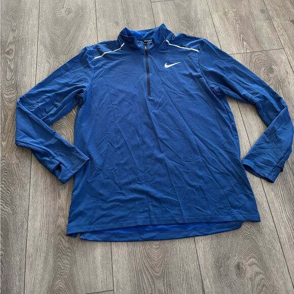 Nike Men's Blue quarter zip Jacket used in good condition - Picture 1 of 4
